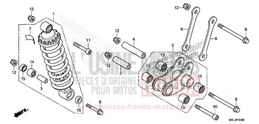 COUSSIN ARRIERE NC750XDK de 2019